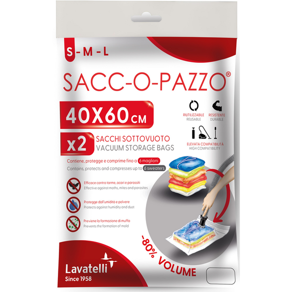 LAVATELLI SACCOPAZZO 2 PZ 40x60 SOTTOVUOTO