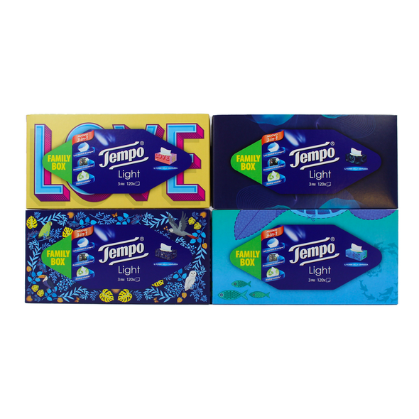 TEMPO FAZZOLETTI FAMILY LIGHT BOX 120 VELINE 3 VELI