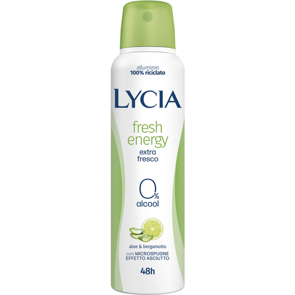 LYCIA DEODORANTE SPRAY 48h FRESH ENERGY ALOE E BERGAMOTTO 150 ML