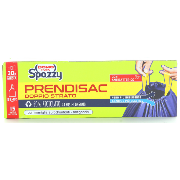 DOMOPAK SPAZZY PRENDISAC 52x60 CON MANIGLIE ROTOLO 15 PEZZI