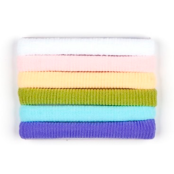 DEFILE' ACCESSORI PER CAPELLI ELASTICO CONFEZIONE 6 PEZZI COLORI PASTELLO ref 13518P