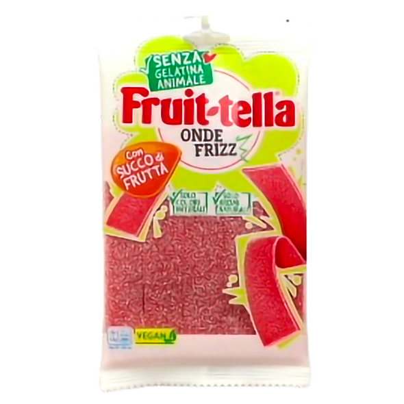 FRUIT-TELLA ONDE FRIZZ SENZA GLUTINE ANIMALE  GUSTO FRAGOLA BUSTA 145 GRAMMI