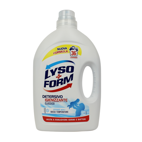 LYSOFORM DETERSIVO LAVATRICE IGIENIZZANTE BUCATO 36 LAVAGGI CLASSICO 1620 ML