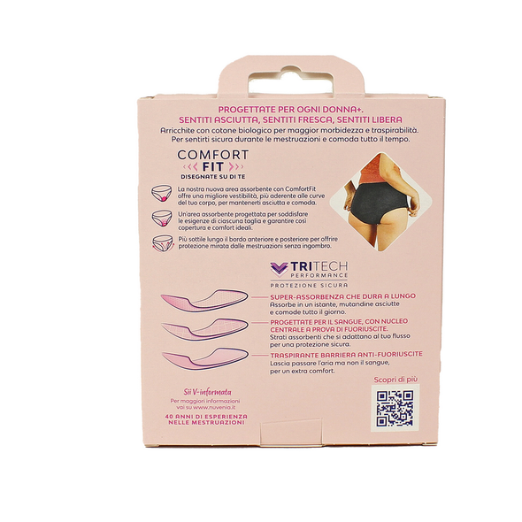 NUVENIA INTIMA WEAR MUTANDINE MESTRUALI BLACK TAGLIA XL 