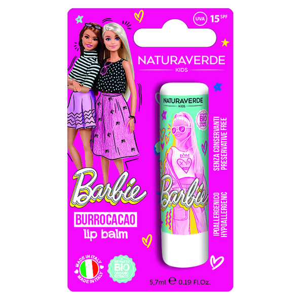 NATURAVERDE BIO KIDS BARBIE BURROCACAO IPOALLERGENICO SPF15 5,7 ML