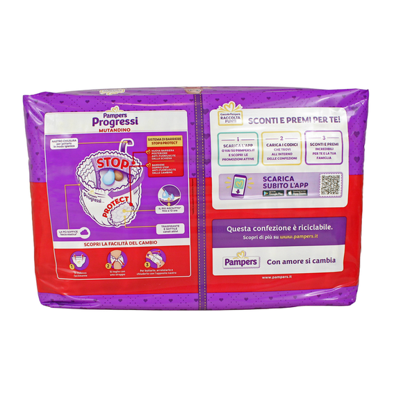PAMPERS PROGRESSI MUTANDINO 4 MAXI 8-15 KG 19+19 PEZZI PACCO DOPPIO+BUONO SCONTO 3,5 EURO