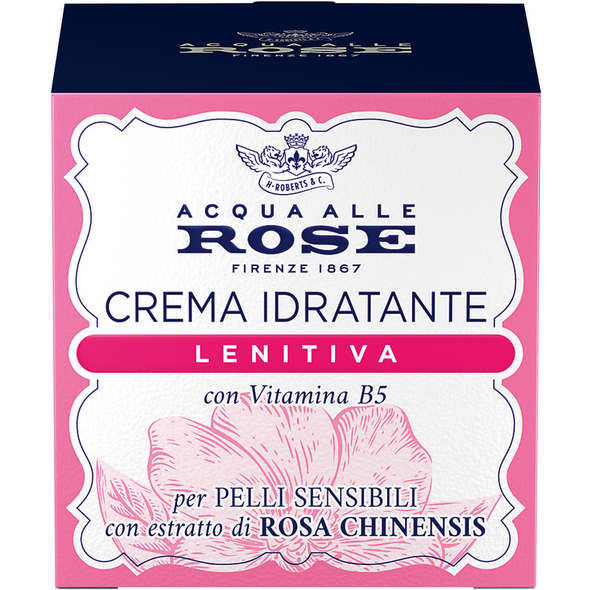 ACQUA ALLE ROSE CREMA IDRATANTE LENITIVA CON VITAMINA B5 PELLI SENSIBILI CON ESTRATTO DI ROSA CHINENSIS 50 ML 