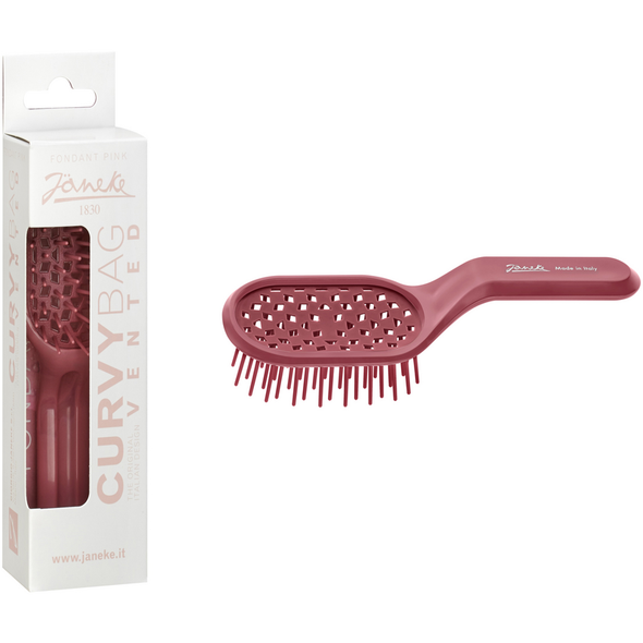JANEKE SPAZZOLA CAPELLI CURVY BAG VENTED COLORE ROSA CIPRIA 