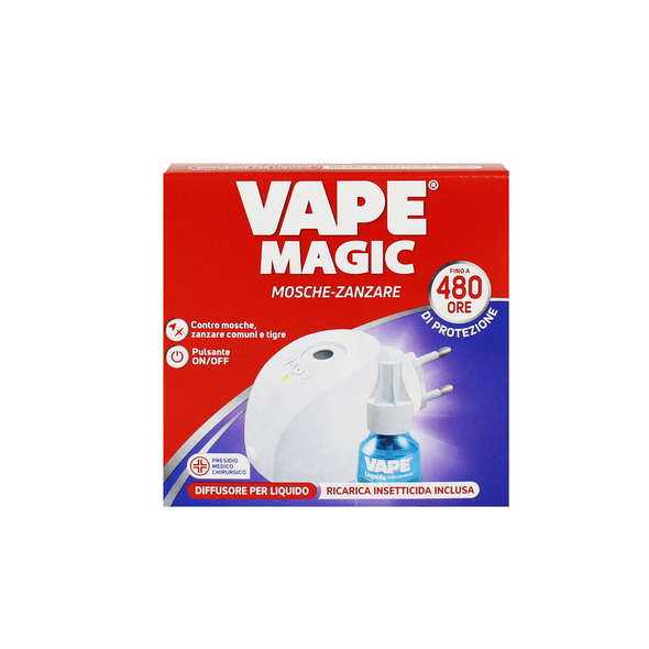 VAPE ELETTROEMANATORE + RICARICA LIQUIDA MOSCHE & ZANZARE 480 ORE   