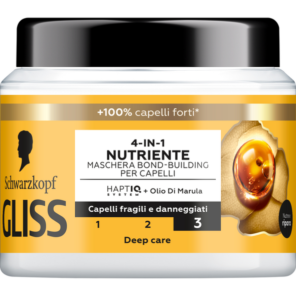 GLISS MASCHERA CAPELLI 4in1 NUTRIENTE CAPELLI FRAGILI E DANNEGGIATI 400 ML