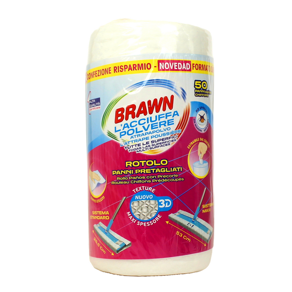 BRAWN L'ACCIUFFAPOLVERE 50 PANNI IN ROTOLO 