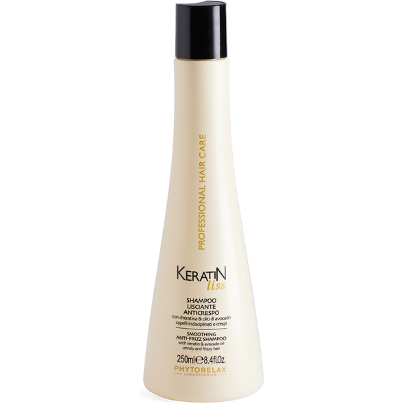 PHYTORELAX KERATIN LISS SHAMPOO LISCIANTE ANTICRESPO PROFESSIONAL HAIR CARE CON CHERATINA E OLIO DI AVOCADO 250 ML