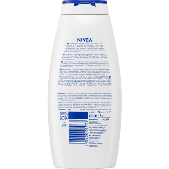 NIVEA BAGNO CREME SOFT 750 ML