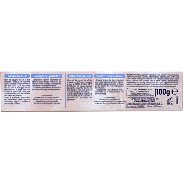 FISSAN BABY PASTA PROTEZIONE DELICATA TUBO ROSA 100 grammi