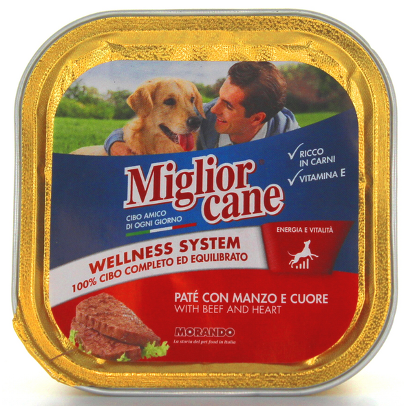 MIGLIOR CANE PATE' MANZOeCUORE VASCHETTA 150 GRAMMI