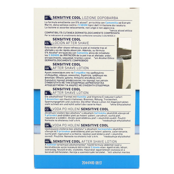 NIVEA FOR MEN AFTER SHAVE LOTION SENSITIVE 100 ML.  DOPOBARBA