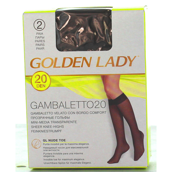 GOLDEN LADY GAMBALETTO 20 DEN CASTORO TAGLIA UNICA  
