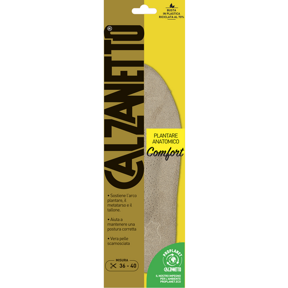 CALZANETTO SOLETTA PLANTARE ANATOMICO COMFORT PROPLANET DONNA 1 PAIO MISURA 36-40     