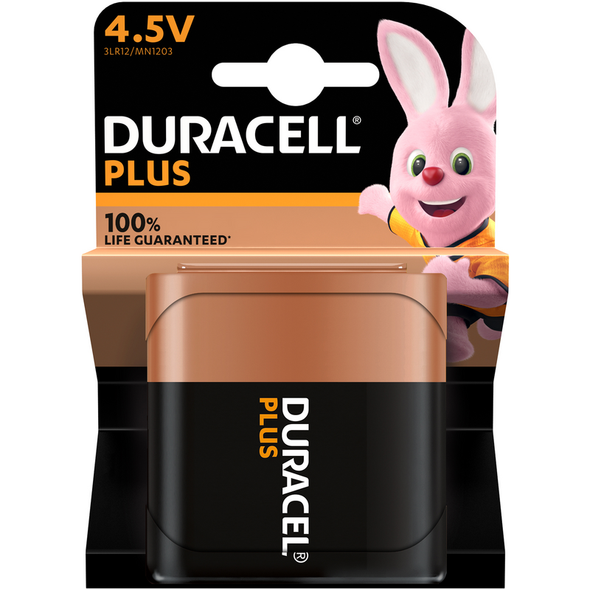 DURACELL PLUS 100 4.5 V MN1203 BATTERIA PIATTA BLISTER 1 PZ. 