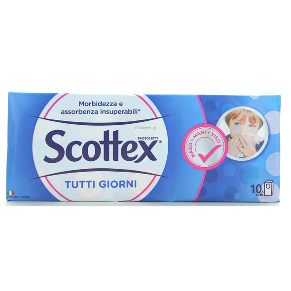 SCOTTEX FAZZOLETTI TUTTI I GIORNI 4 VELI 10 PACCHETTI