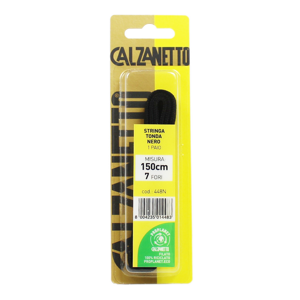 CALZANETTO STRINGA TONDA PROPLANET CM.150 7 FORI 1 PAIO NERO   
