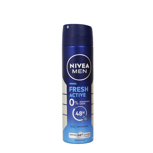 NIVEA FOR MEN DEODORANTE SPRAY 48H FRESH ACTIVE 150 ML
