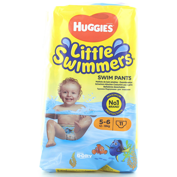 HUGGIES LITTLE SWIMMERS MUTANDINA BAMBINO MEDIUM TAGLIA 5-6 12-18 KG 11 PZ PANNOLINI