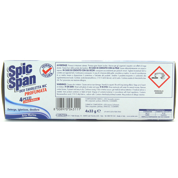 SPIC&SPAN DEO TAVOLETTA WC 4 PZ ARIA MARINA