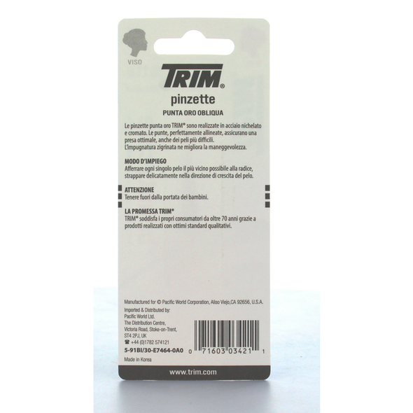 TRIM PINZETTA CROMATA 3,5"PUNTA ORO OBLIQUA 5-91 BI
