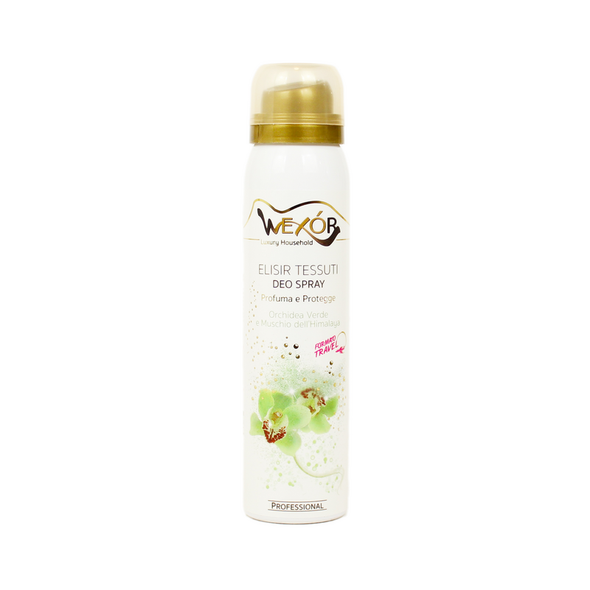 WEXOR ELISIR TESSUTI DEO SPRAY PROFUMA e PROTEGGE ORCHIDEA VERDE e MUSCHIO DELL' HIMALAYA FORMATO TRAVEL 100 ML