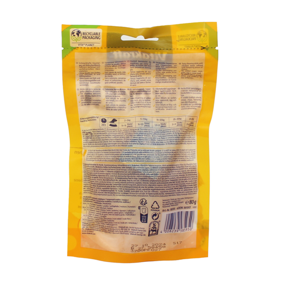 VITAKRAFT CHICKEN BASTONCINI CON FORMAGGIO 80 GRAMMI