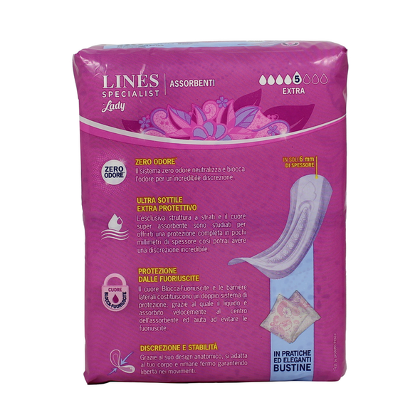 LINES SPECIALIST EXTRA ASSORBENTI ANTI-ODORE 10 PEZZI - DISPOSITIVO MEDICO  CE CLASSE 1