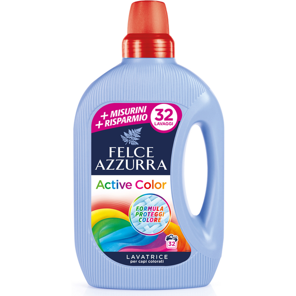 FELCE AZZURRA DETERSIVO BUCATO LAVATRICE LIQUIDO CAPI COLORATI 32 LAVAGGI 1,595 LT