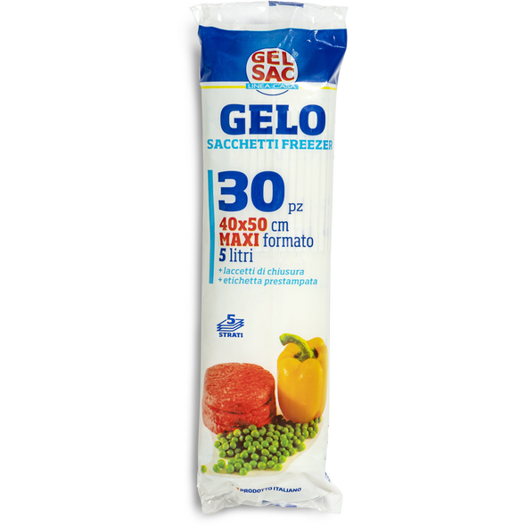 GEL SAC 30 SACCHI GELO IN PE VERGINE FORMATO MAXI 40x50 ROTOLO