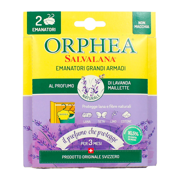 ORPHEA SALVALANA ANTI TARME EMANATORI GRANDI ARMADI LAVANDA 2PZ 