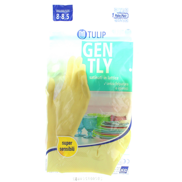 TULIP GENTLY GUANTI SATINATI IN LATTICE SENZA FELPATURA E IGIENICI 1 PAIO MISURA 8-8,5