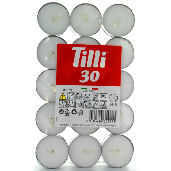 LUMELLE TILLI BIANCHE SCALDAVIVANDE 4 ORE 30 PEZZI