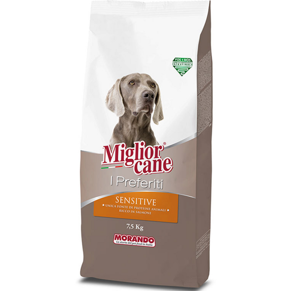 MIGLIOR CANE I PREFERITI SENSITIVE CROCCHETTE RICCHE DI SALMONE SACCO 7,5 KG