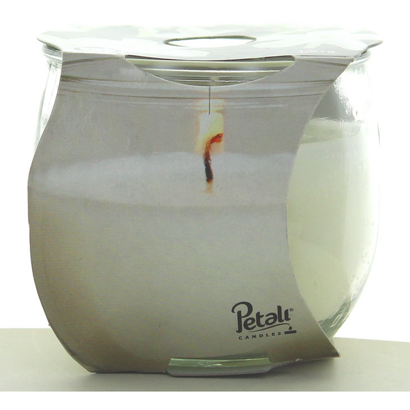 PETALI CANDELA PROFUMA AMBIENTE 30H FRAGRANZA GELSOMINO 120 GRAMMI VASETTO IN VETRO