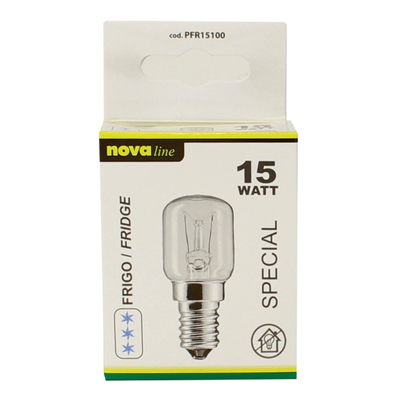NOVALINE LAMPADINA INCANDESCENZA PERETTA FRIGO 15W E14