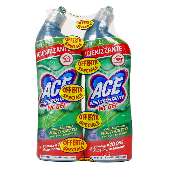 ACE WC GEL DISINCROSTANTE SENZA CANDEGGINA IGIENIZZANTE 700 ML x 2 PZ