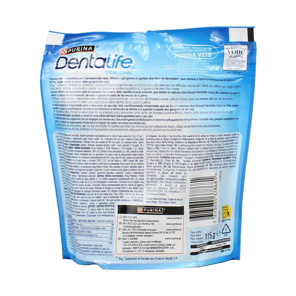 PURINA CLIP DENTALIFE 5 STICKS DAILY ORAL CARE PER CANE MEDIUM 12-25 KG