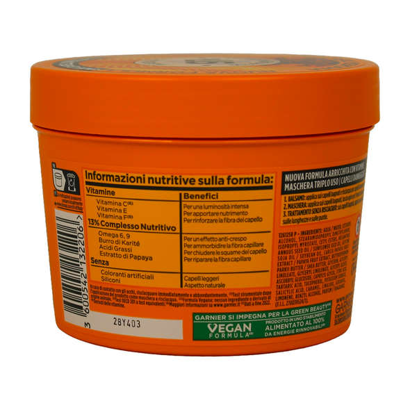 FRUCTIS MASCHERA CAPELLI HAIR FOOD PAPAYA 390 ML