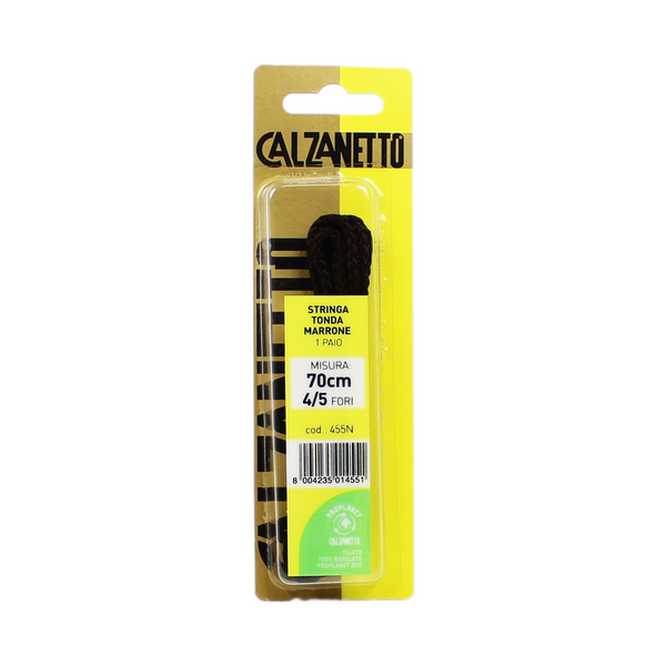 CALZANETTO STRINGA TONDA PROPLANET CM.70 4/5 FORI 1 PAIO MARRONE