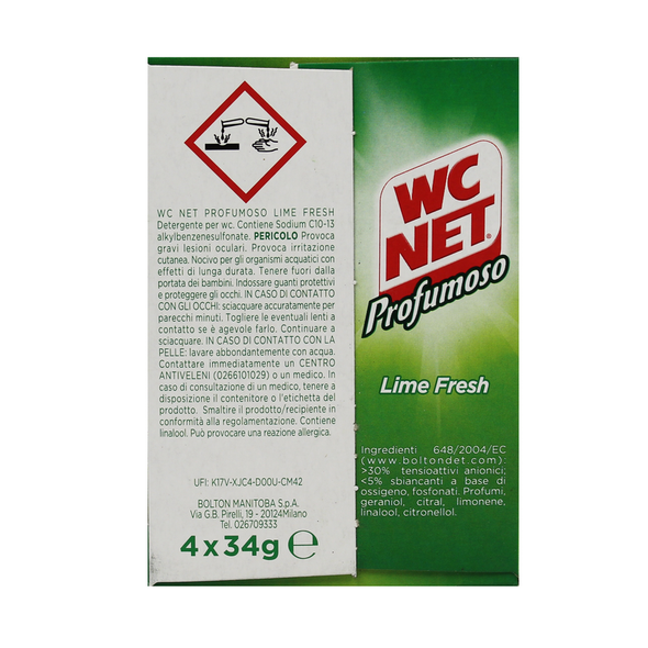 WC NET PROFUMOSO TAVOLETTA SOLIDA LIME FRESH IGIENE CONTINUA 4 PZ