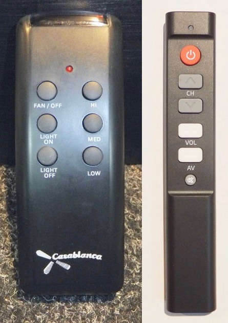 Casablanca Ceiling Fan Black Remote Control Replacement Version V4 (new version)