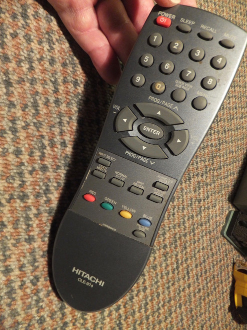 Hitachi CLE-974 CLE974 Plasma LCD TV Remote Control TE03451 42PD380TA and 32LD380TA