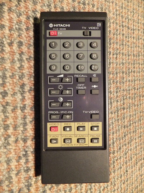 Hitachi CLE-862B CLE862B TV VCR Remote Control 2970072 CMT2110