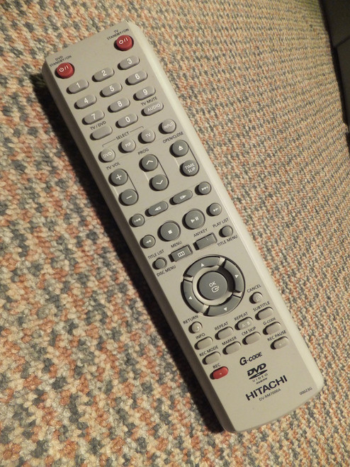 Hitachi DV-RM7000A DVRM7000A DVD Recorder Remote Control TS18933 DVRX7000A