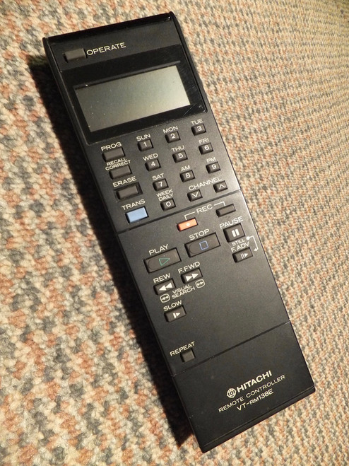 Hitachi VT-RM138E VTRM138E VCR Remote Control 5637131 for VT138E etc.